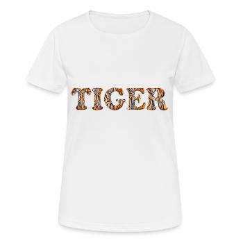 Tiger Text cool - Women's Breathable T-Shirt - white - Front - AI Model Female 172 dark (172cm)