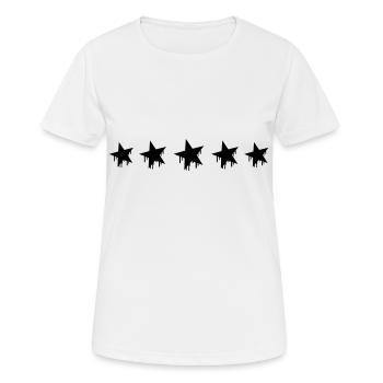Graffiti Stars - Frauen T-Shirt atmungsaktiv - Weiß - Vorne - AI Model Female 172 dark (172cm)