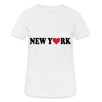 New York - Women's Breathable T-Shirt - white - Front - AI Model Female 172 dark (172cm)