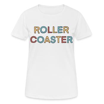 Achterbahn - Frauen T-Shirt atmungsaktiv - Weiß - Vorne - AI Model Female 172 dark (172cm)