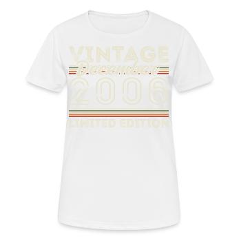 Vintage Décembre 2006 - 19e Anniversaire Décember - T-shirt respirant Femme - blanc - Devant - AI Model Female 172 dark (172cm)