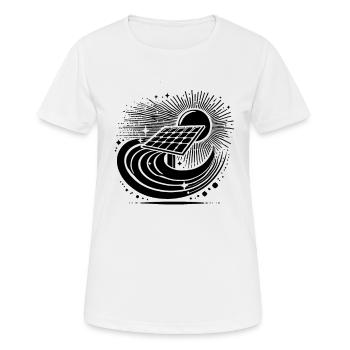 Photovoltaik - Solar - Frauen T-Shirt atmungsaktiv - Weiß - Vorne - AI Model Female 172 dark (172cm)