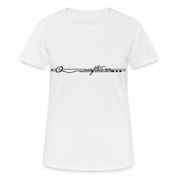 Querflöte - Frauen T-Shirt atmungsaktiv - Weiß - Vorne - AI Model Female 172 dark (172cm)