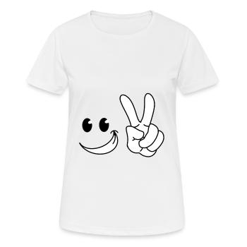 Coole Zeichnung - Frauen T-Shirt atmungsaktiv - Weiß - Vorne - AI Model Female 172 dark (172cm)
