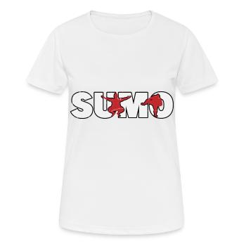 Sumo - Frauen T-Shirt atmungsaktiv - Weiß - Vorne - AI Model Female 172 dark (172cm)