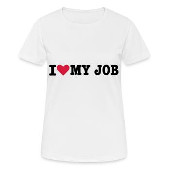 J'aime moi Job - Travail - T-shirt respirant Femme - blanc - Devant - AI Model Female 172 dark (172cm)