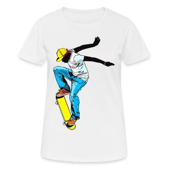Patineurs - T-shirt respirant Femme - blanc - Devant - AI Model Female 172 dark (172cm)