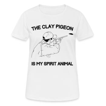 Funny Clay Pigeons Are My Spirit Animal design - Women's Breathable T-Shirt - white - Front - AI Model Female 172 dark (172cm)