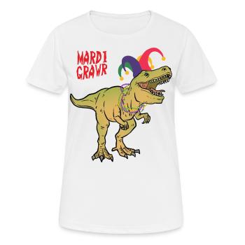 DINOSAURE DE MARDI GRAWR - T-shirt respirant Femme - blanc - Devant - AI Model Female 172 dark (172cm)