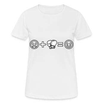 Boxen - Frauen T-Shirt atmungsaktiv - Weiß - Vorne - AI Model Female 172 dark (172cm)
