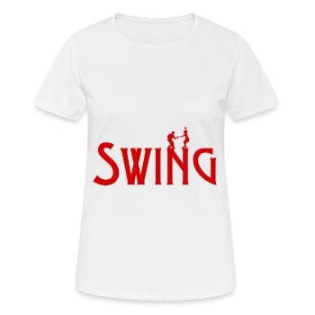 Swing 03 red - Women's Breathable T-Shirt - white - Front - AI Model Female 172 dark (172cm)