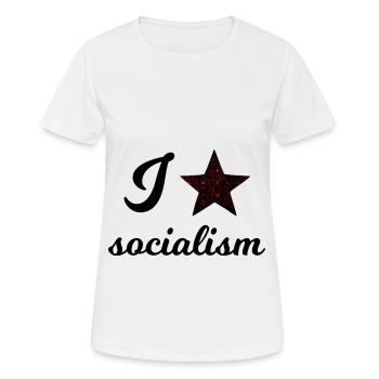 Der Sozialismus - Frauen T-Shirt atmungsaktiv - Weiß - Vorne - AI Model Female 172 dark (172cm)