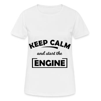 Starte die Motoren - Frauen T-Shirt atmungsaktiv - Weiß - Vorne - AI Model Female 172 dark (172cm)