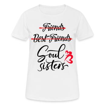 Beste Freundinnen Friends Best Friends Soulsisters - T-shirt respirant Femme - blanc - Devant - AI Model Female 172 dark (172cm)