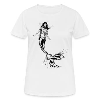 Meerjungfrau - Frauen T-Shirt atmungsaktiv - Weiß - Vorne - AI Model Female 172 dark (172cm)