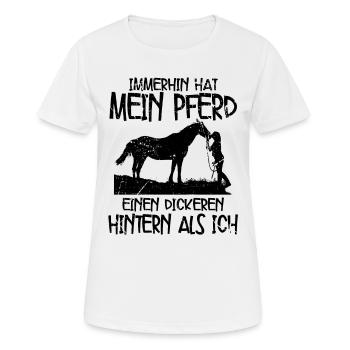 Pferde - Frauen T-Shirt atmungsaktiv - Weiß - Vorne - AI Model Female 172 dark (172cm)