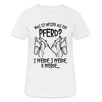 Pferde - Frauen T-Shirt atmungsaktiv - Weiß - Vorne - AI Model Female 172 dark (172cm)