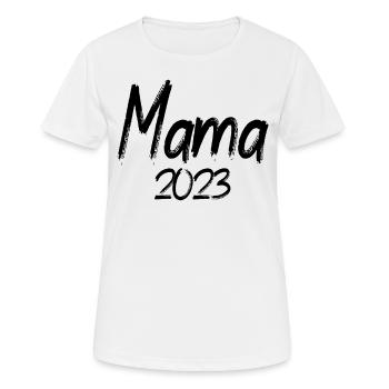 Werdende Mama 2023 - Frauen T-Shirt atmungsaktiv - Weiß - Vorne - AI Model Female 172 dark (172cm)