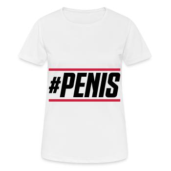 hashtag de pénis - T-shirt respirant Femme - blanc - Devant - AI Model Female 172 dark (172cm)
