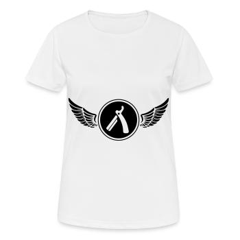 icône de lame de rasoir de coiffeur - T-shirt respirant Femme - blanc - Devant - AI Model Female 172 dark (172cm)