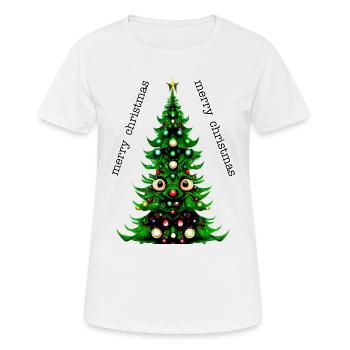 Joyeux Noël - T-shirt respirant Femme - blanc - Devant - AI Model Female 172 dark (172cm)