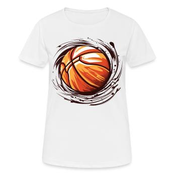 Paint splatter basketball - Women's Breathable T-Shirt - white - Front - AI Model Female 172 dark (172cm)