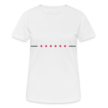 Stars Line - Frauen T-Shirt atmungsaktiv - Weiß - Vorne - AI Model Female 172 dark (172cm)