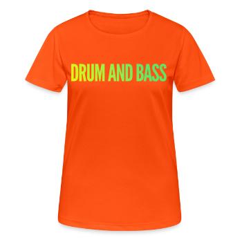 Green Gradient Drum And Bass - Women's Breathable T-Shirt - neon orange - Front - AI Model Female 172 dark (172cm)