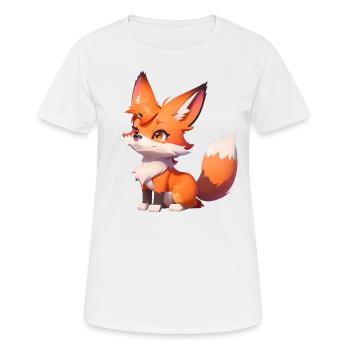 Adorable Chibi Fox - T-shirt respirant Femme - blanc - Devant - AI Model Female 172 dark (172cm)