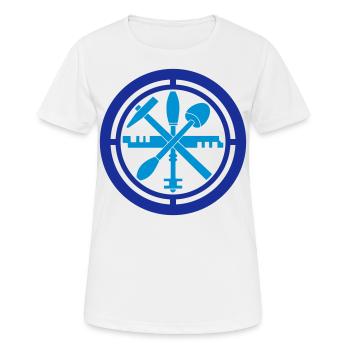 Glaser Zunft Logo Wappen | Farben änderbar - Frauen T-Shirt atmungsaktiv - Weiß - Vorne - AI Model Female 172 dark (172cm)