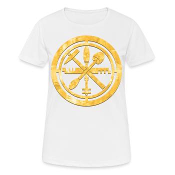 Glaser Zunft Logo Wappen Gold - Frauen T-Shirt atmungsaktiv - Weiß - Vorne - AI Model Female 172 dark (172cm)