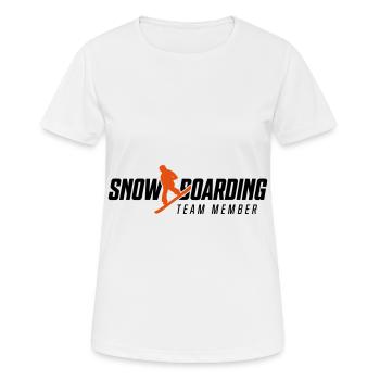 Équipe de snowboard - T-shirt respirant Femme - blanc - Devant - AI Model Female 172 dark (172cm)