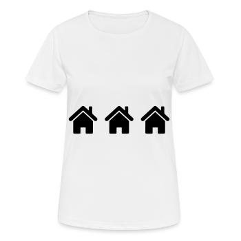 haus icon symbol - Frauen T-Shirt atmungsaktiv - Weiß - Vorne - AI Model Female 172 dark (172cm)