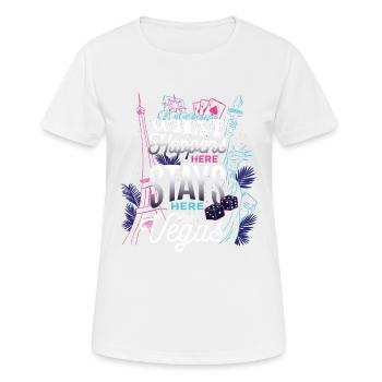 las vegas tshirt Geschenk - Frauen T-Shirt atmungsaktiv - Weiß - Vorne - AI Model Female 172 dark (172cm)