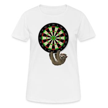 Dartboard Darts Dartspieler - Frauen T-Shirt atmungsaktiv - Weiß - Vorne - AI Model Female 172 dark (172cm)