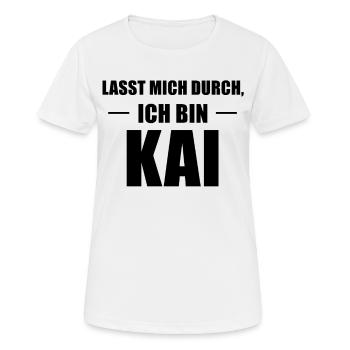 Kai Name Spruch Geschenk Idee - Frauen T-Shirt atmungsaktiv - Weiß - Vorne - AI Model Female 172 dark (172cm)