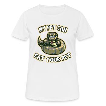 Snake Mein Haustier Kann Dein Haustier Fressen - Frauen T-Shirt atmungsaktiv - Weiß - Vorne - AI Model Female 172 dark (172cm)