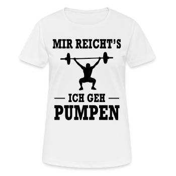 Pumpen Gym Fitness Spruch Muskelaufbau Geschenk - Frauen T-Shirt atmungsaktiv - Weiß - Vorne - AI Model Female 172 dark (172cm)