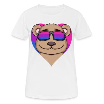 Bisexuell Braunbär Geschenk - Frauen T-Shirt atmungsaktiv - Weiß - Vorne - AI Model Female 172 dark (172cm)