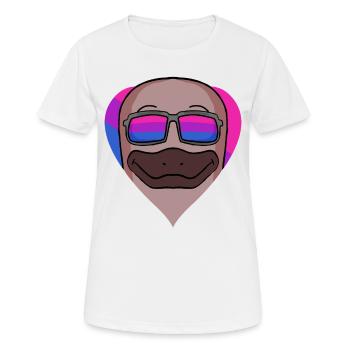 Bisexuell Schnabeltier Geschenk - Frauen T-Shirt atmungsaktiv - Weiß - Vorne - AI Model Female 172 dark (172cm)