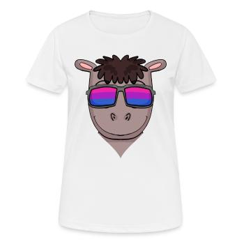 Bisexuell Pferd Geschenk - Frauen T-Shirt atmungsaktiv - Weiß - Vorne - AI Model Female 172 dark (172cm)