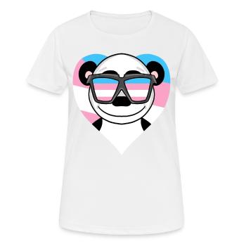 Transgender Transsexual Panda Gift - Women's Breathable T-Shirt - white - Front - AI Model Female 172 dark (172cm)