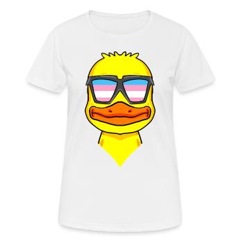 Transgender Transsexual Duck Gift - Women's Breathable T-Shirt - white - Front - AI Model Female 172 dark (172cm)