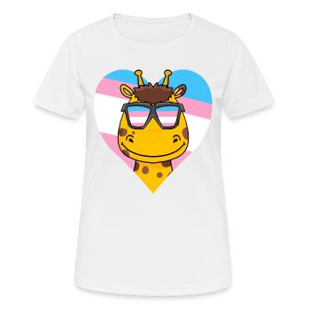 Transgender Transsexual Giraffe Gift - Women's Breathable T-Shirt - white - Front - AI Model Female 172 dark (172cm)
