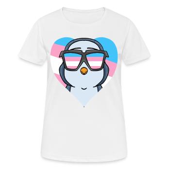 Transgender Transsexual Penguin Gift - Women's Breathable T-Shirt - white - Front - AI Model Female 172 dark (172cm)