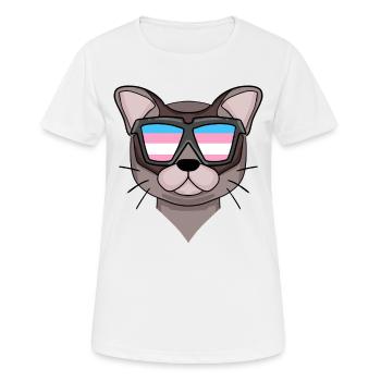 Transgender Transsexual Burma Cat Gift - Women's Breathable T-Shirt - white - Front - AI Model Female 172 dark (172cm)