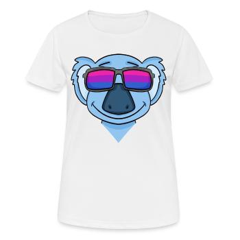 Bisexual Koala Bisexuality Gift - Women's Breathable T-Shirt - white - Front - AI Model Female 172 dark (172cm)