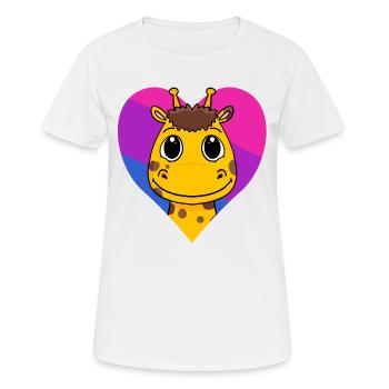 Bisexuell Giraffe Geschenk - Frauen T-Shirt atmungsaktiv - Weiß - Vorne - AI Model Female 172 dark (172cm)