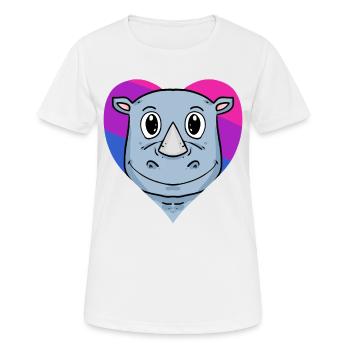 Bisexuell Nashorn Geschenk - Frauen T-Shirt atmungsaktiv - Weiß - Vorne - AI Model Female 172 dark (172cm)