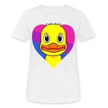 Bisexuell Ente Geschenk - Frauen T-Shirt atmungsaktiv - Weiß - Vorne - AI Model Female 172 dark (172cm)